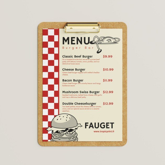 Cartes de menu