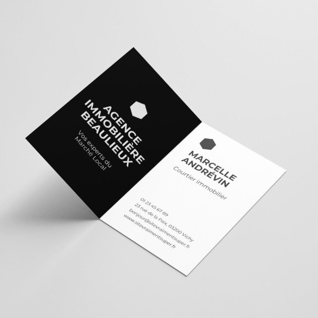 Cartes de visite - Pliées